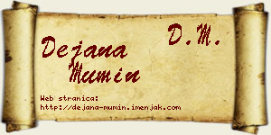 Dejana Mumin vizit kartica